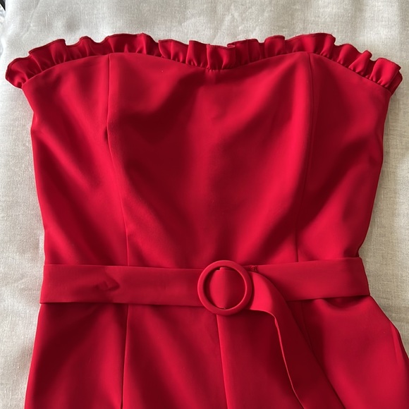 A Love Like You red strapless pantsuit size small - Picture 3 of 4